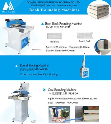 Cina MAUFUNG Semi Auto Electric Book Block / Book Spine Rounding Machine MF-560R
