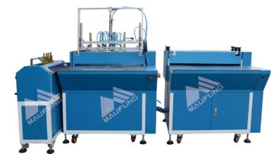 Macchina di avvolgimento in cartone grigio a doppia stazione per la fabbricazione di custodie per libri MF-SCM500A2